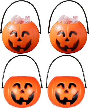 SAFIGLE 20 unids mini cubos de calabaza plástico cubo naranja cubo de caramelo linterna cestas de calabaza decoración cubo calabaza Halloween calabaza calabaza calabaza dulces maquillaje